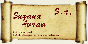 Suzana Avram vizit kartica